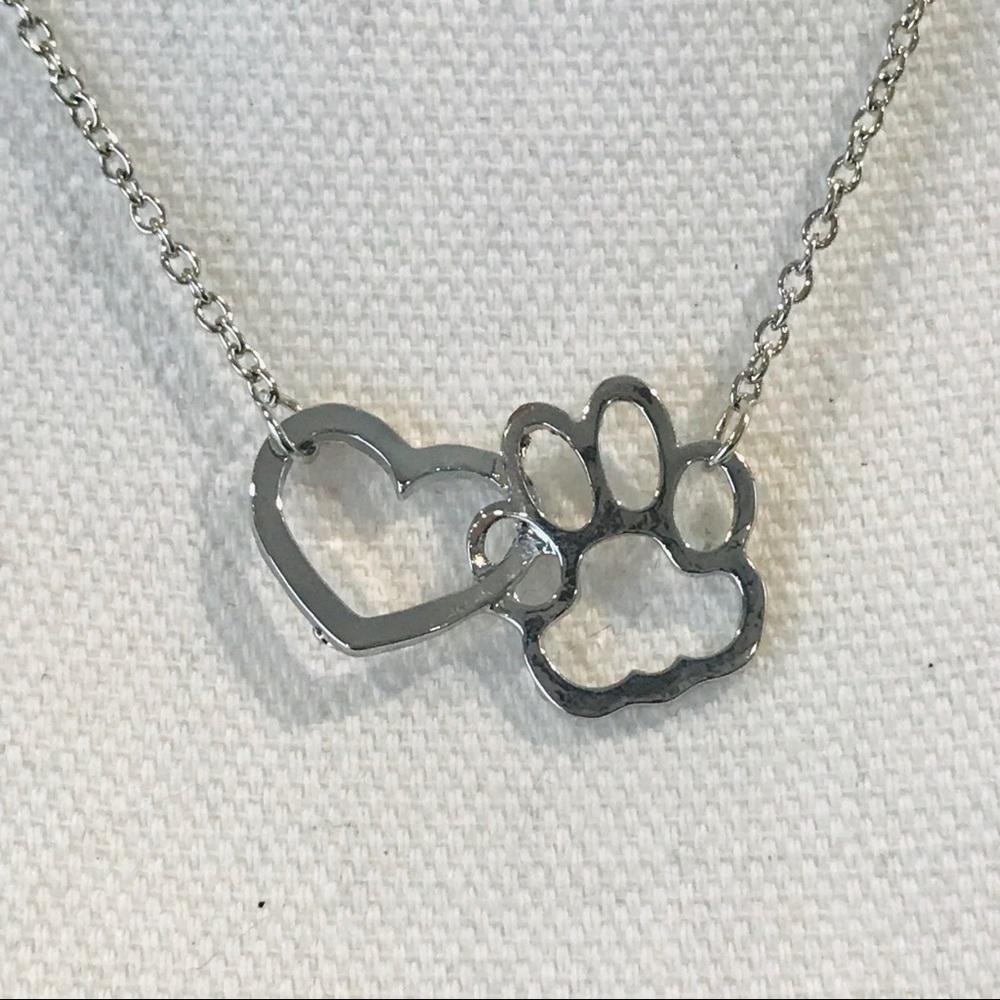 🐶 🐱 Paw Print/Heart Necklace - Picture 5 of 7
